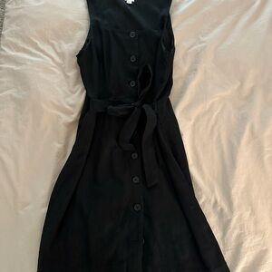 a new day Black Button-Down Midi Dress